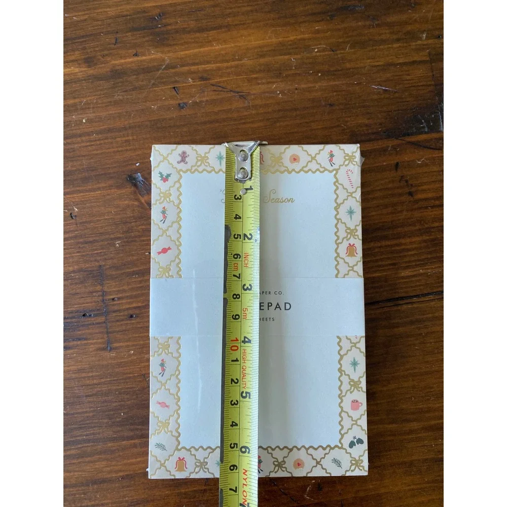 Rifle Paper Co Tis The Season Holiday Notepad 75 Sheets Gold Foil NPX005 NEW